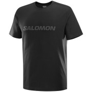 Camiseta de hombre Salomon Logo SS TEE M negro Deep Black