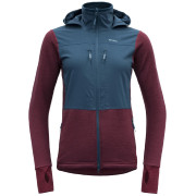 Chaqueta softshell de mujer Devold Herøy Hybrid Merino Jkt Wmn rojo/azul Beetroot/Flood