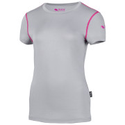 Camiseta de mujer Zulu Bambus 210 Short gris/violeta grey/magenta