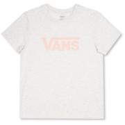 Camiseta de mujer Vans Wm Drop V Ss Crew-B blanco White Heather