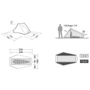 Tienda de campaña de senderismo Robens Via 1 UL