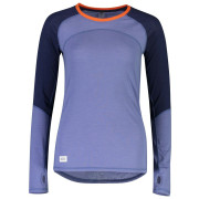 Camiseta funcional de mujer Mons Royale Bella Tech LS azul/violeta BlueVelvet