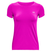 Camiseta funcional de mujer Under Armour HG Armour SS rosa MeteorPink//MetallicSilver