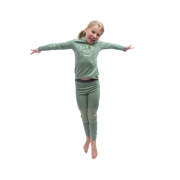 Camiseta funcional para niños Sensor Merino DF Planet Basil Green