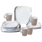 Vajilla Brunner Khadi Melamine Set blanco