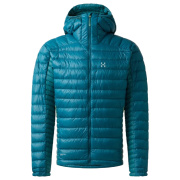 Chaqueta de hombre Haglöfs L.I.M Down Hood II azul claro Deep Teal/Mountain Teal