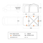 Carpa de autocaravana/furgoneta Vango Tailgate AirHub Low