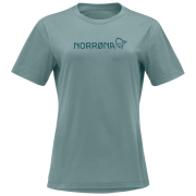 Camiseta de mujer Norrona 29 cotton Norrøna viking T-shirt azul claro