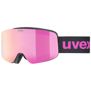 Gafas de esquí Uvex Pwdr FM negro/rosa black matt dl/pink-clear