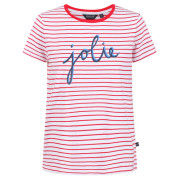 Camiseta de mujer Regatta Odalis rojo/blanco TrueRedStrpe