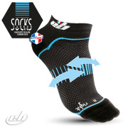 Calcetines funcionales EB Climbing Carbon socks negro/azul Černá