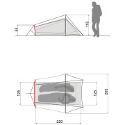 Tienda ultraligera Vaude Ultralight Lizard 2P