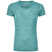 Camiseta funcional de mujer Ortovox 150 Cool Clean Ts W azul claro ice waterfall blend