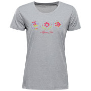 Camiseta funcional de mujer Alpine Pro Sassa gris claro HIGH RISE