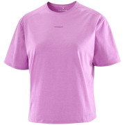 Camiseta de mujer Salomon Trackline SS Tee rosa Iris Orchid