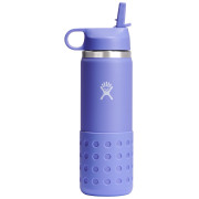 Botella para niños Hydro Flask Kids Wide Mouth 20 oz Straw Lid/Boot violeta lupine