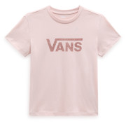 Camiseta de mujer Vans Wm Drop V Ss Crew-B rosa/blanco SEPIA ROSE