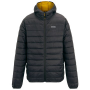 Chaqueta acolchada para hombre Regatta Hooded Marizion gris/amarillo Ash(Sunset)