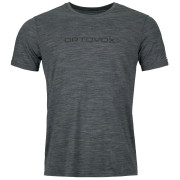 Camiseta de hombre Ortovox 150 Cool Brand Ts M negro/gris black steel blend