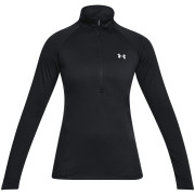 Camiseta funcional de mujer Under Armour Tech 1/2 Zip - Solid negro Black / Black / Metallic Silver