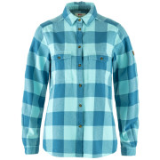 Camisa de mujer Fjällräven Övik Heavy Flannel Shirt W azul Dawn Blue-Breeze Blue