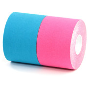 Cintas kinesiológicas BronVit Sport Kinesio Tape set azul/rosa