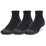 Juego de calcetines Under Armour Performance Tech 3pk Qtr negro Black / Black / Jet Gray