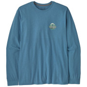 Camiseta de hombre Patagonia Long-Sleeved Great Waves Responsibili-Tee azul Shore Blue