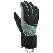 Guantes de esquí para niños Leki Bird Junior negro/verde black-dusty green