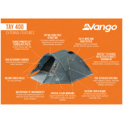 Tienda de campaña de senderismo Vango Tay 400