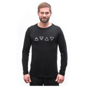 Camiseta funcional de hombre Sensor Merino Blend Elements black