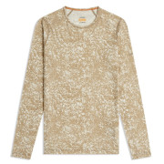 Camiseta funcional de mujer Icebreaker Women M 200 Oasis LS Crewe Moss BloomAOP beige/blanco Cumin/Undyd/Aop