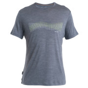 Camiseta funcional de hombre Icebreaker Men Merino 125 Cool-Lite™ Sphere III SS Tee Terrain Lines gris Graphite Heather