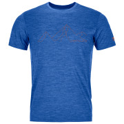 Camiseta funcional de hombre Ortovox 150 Cool Mountain Face TS azul JustBlueBlend