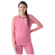 Camiseta funcional de mujer Smartwool W Classic Thermal Merino Bl 1/4 Zip B rosa/violeta garden pink digi snow