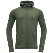 Sudadera de hombre Devold Nibba Man Jacket W/Hood verde Forest Melange