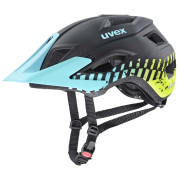 Casco de ciclismo Uvex Access negro/azul Black Aqua Lime Mat