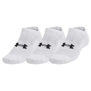 Juego de calcetines Under Armour Unisex Tc 3Pk No Show blanco White/White/Black