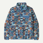 Sudadera de mujer Patagonia W's LW Synch Snap-T P/O azul Swallowtail Geo: Still Blue