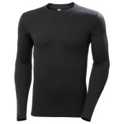 Camiseta funcional de hombre Helly Hansen Lifa Merino Midweight Crew negro Black