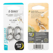 Juego de mosquetones Nite Ize G-series #1 plata Stříbrná