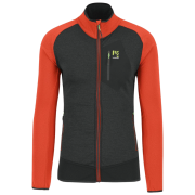 Sudadera de hombre Karpos Odle Fleece naranja/negro Black Sand/Spicy Orange