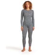 Camiseta funcional de mujer Icebreaker Women Merino 200 Oasis LS Crewe Flock Forms AOP