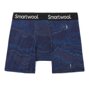 Calzoncillos bóxer funcionales para hombre Smartwool M Merino Print Boxer Brief Boxed azul/negro Deep Navy Digital Summit Print