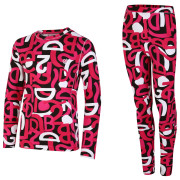 Ropa interior térmica para niños Dare 2b Pow Baselayer Set rosa Kids Pink Graffiti Print