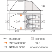 Tienda familiar Vango Beta 350XL CLR