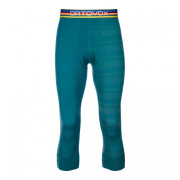 Calzoncillos de tres cuartos para hombre Ortovox 185 Rock'N'Wool Short Pants verde pacific green