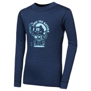 Camiseta funcional para niños Sensor Merino DF Planet Deep Blue azul oscuro Deep Blue