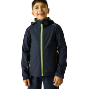 Chaqueta softshell para niños Regatta Haydenbury Navy (Wild Lime)