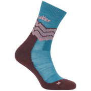 Calcetines de mujer Icebreaker Women Merino Hike+ Medium Crew Across the Peaks azul Topa/Jav/Aci Pi